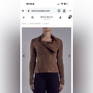 Sensa Brown Suede Drape Jacket